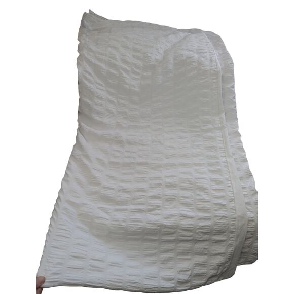 GORGEOUS WHITE PUFF CRIMPED MICROFIBER DUVET COMFORTER COVER! SZ FL - Picture 3 of 7